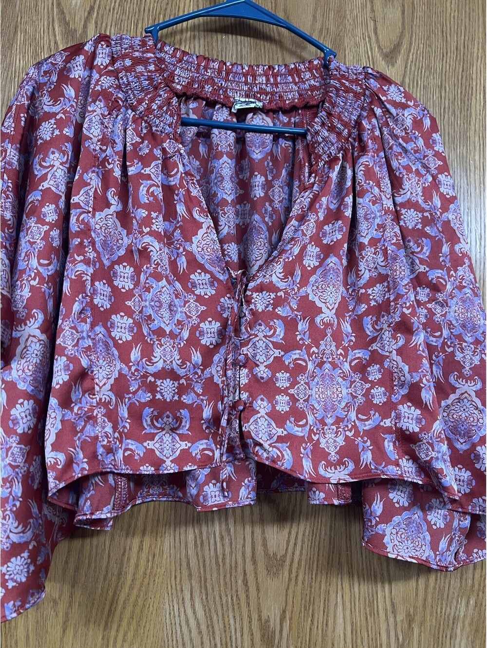 Free People Intimately Colorful Wide Leg Sleep Top Red/Purple Unknown Size
